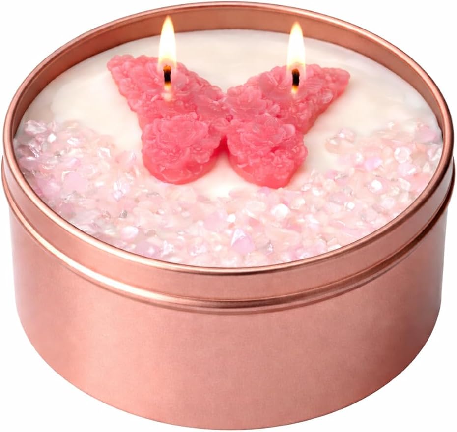 Japanese Cherry Blossom Soy Candle โ 8 oz Floral Aromatherapy Candle, Clean Burning Hand-Poured Candle for Relaxation, Home Dรฉcor & Gifts โ Aqua MARR