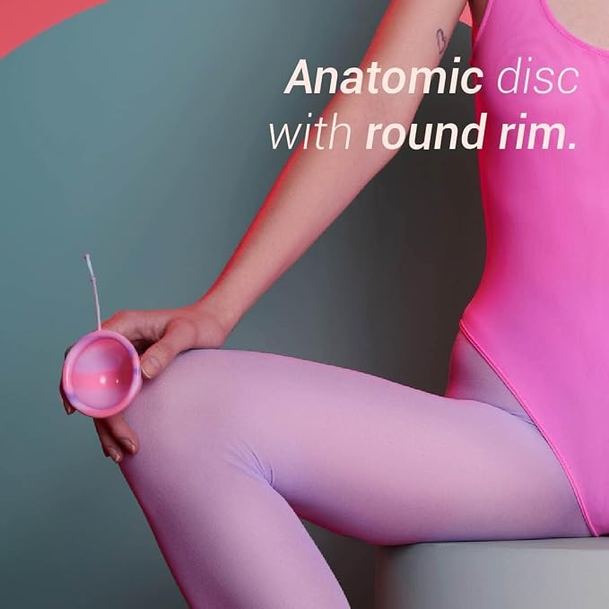 LUMMA Menstrual Disc | Includes Carrying Pouch and Silicone String for Easy Removal | Comfortable & Sustainable Choice to Tampons | Reusable Medical Grade Silicone, Leak-Proof |Transparent,High-Cervix