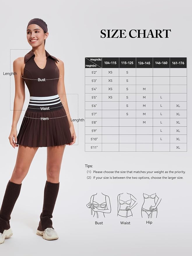 Women 2 Piece Tennis Skirt Set Polo Golf Outfits Racerback Tank Top Pleated Skort with Pockets Summer Workout Athletic Dress