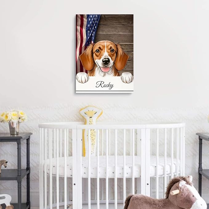 Custom Wooden Jigsaw Puzzles with Your Dog's Name on Danish Dachsbracke Art Print - 300 500 1000PCS Puzzles Game and Home Wall Decor