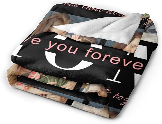 Gifts for Mom Custom Blanket with Photo & Text, Personalized Birthday Blanket with Picture for Mother, HD Printing Customized Flannel Throw Blanket Gifts for Best Mom Ever
