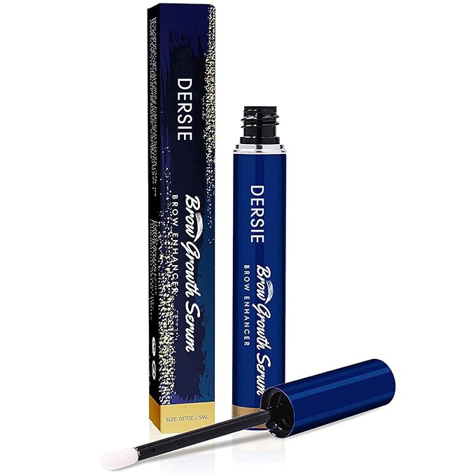 Dersie Eyebrow Growth Serum Rapid: for Thicker Brows in 4 Weeks (Pack of 2), Blue