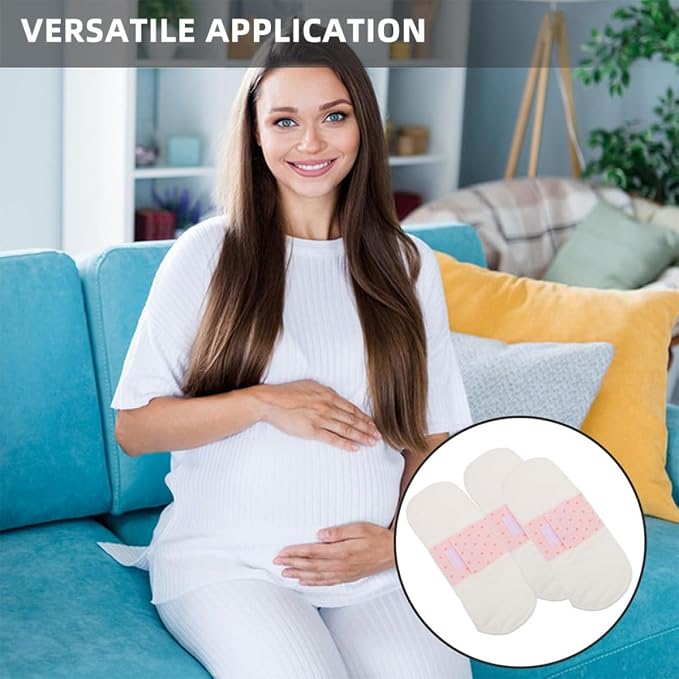 MAGICLULU Reusable Cotton Menstrual Cloth Pads 4pcs, Washable Breathable Panty Liners 21cm Waterproof Cotton Period Pads for Pregnancy and Postpartum Women