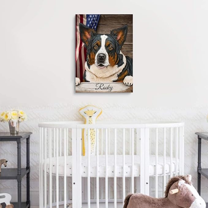 Custom Wooden Jigsaw Puzzles with Your Dog's Name on Berne Cattle Art Print - 300 500 1000PCS Puzzles Game and Home Wall Decor