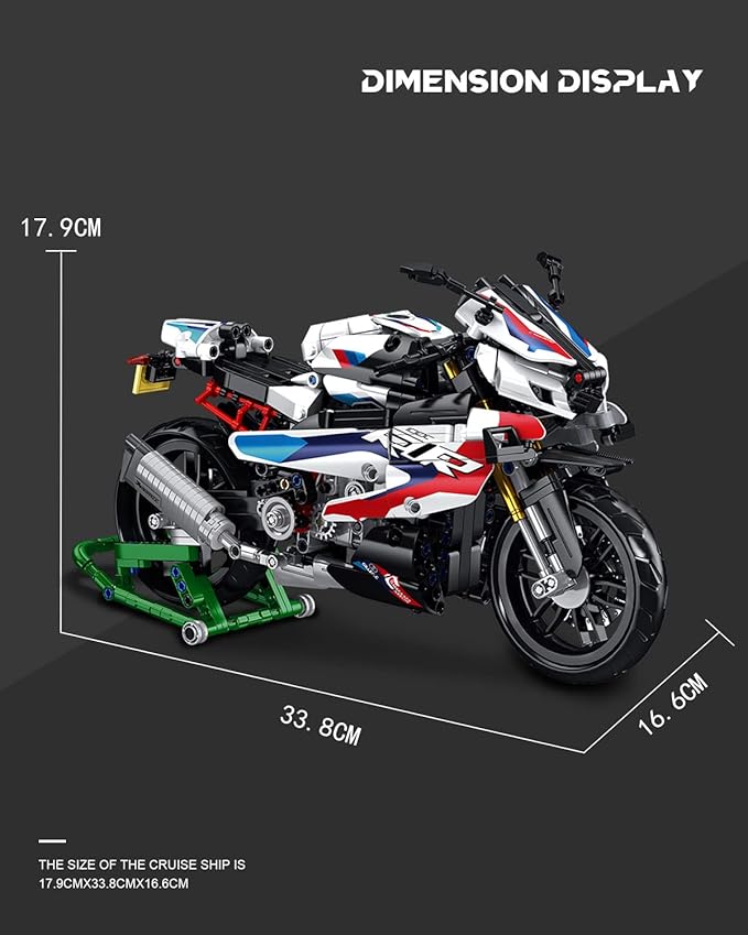 dOvOb Motorcycle 1000 RR Model Building Blocks Set, 912 Pieces Bricks, MOC Toys as Gift for Kids or Adult