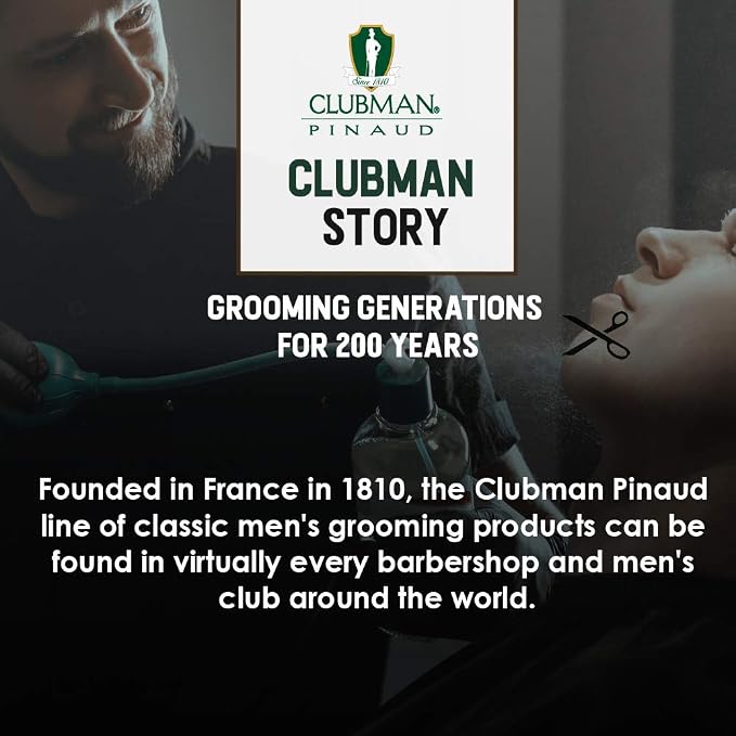 Clubman Pinaud Finest Body Powder, Sweat & Odor Control, Grooming, 9 oz | Moisture Absorbing Essential for Men with Cornstarch & Zinc Oxide, Prevents Chafing with Classic Barbershop Scent
