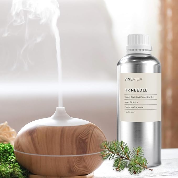 VINEVIDA Fir Needle Essential Oil 32 oz - Undiluted Candle Scent DIY Scents for Candlemaking Bulk Soap Making