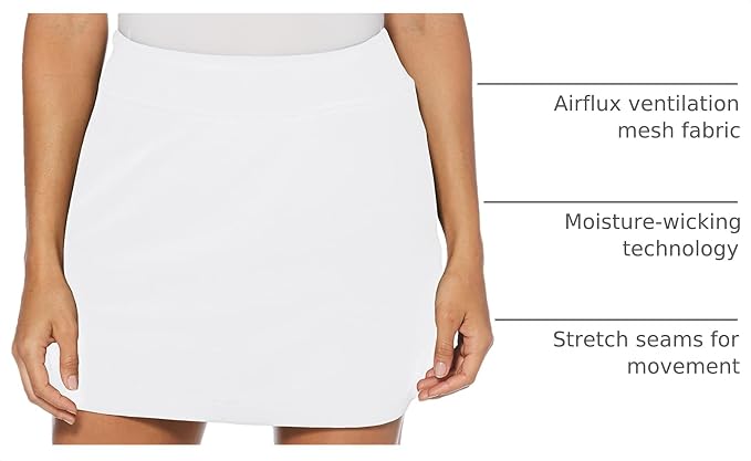 PGA TOUR Women's 16" Airflux Golf Skort with Tummy Control, Stretch Seams, Moisture-Wicking, Sun Protection, Ventilated