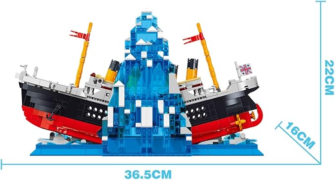 Iceberg Titanic Building Blocks Sets,Creative Bookshelf Toy Building Set,Ideal Gift for Reading Enthusiasts(1202PCS)-Toys Gifts for Adult