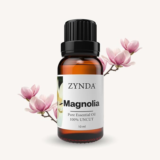 Magnolia Essential Oil - 100% Pure & Natural | Uncut Therapeutic Grade | Calming Floral Aroma for Diffusers, Massage & Skin | Organic Essential Oil for Relaxation, Beauty, and Aromatherapy -10ml