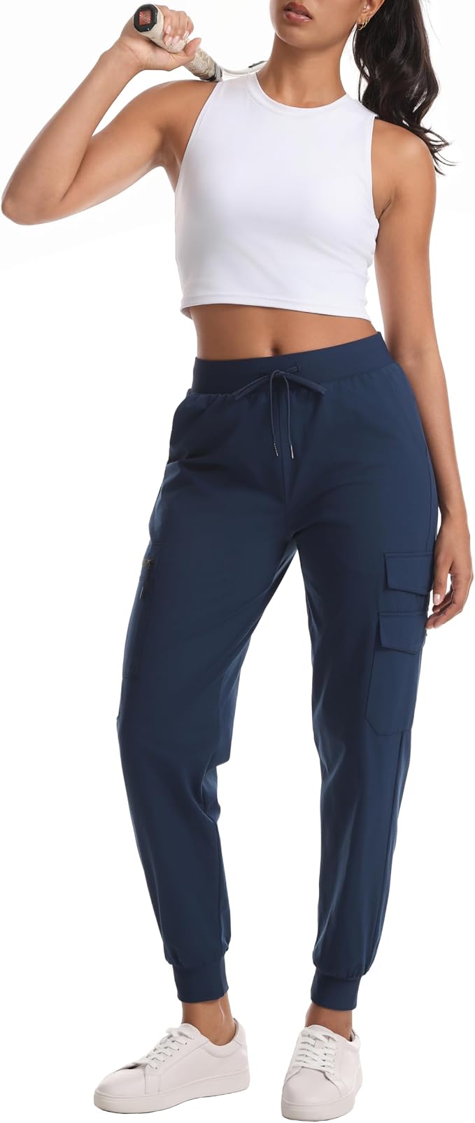 Rrosseyz Women's Hiking Pants with Pockets - Lightweight Water Resistant Joggers Cargo Pants for Casual Travel Golf Outdoor