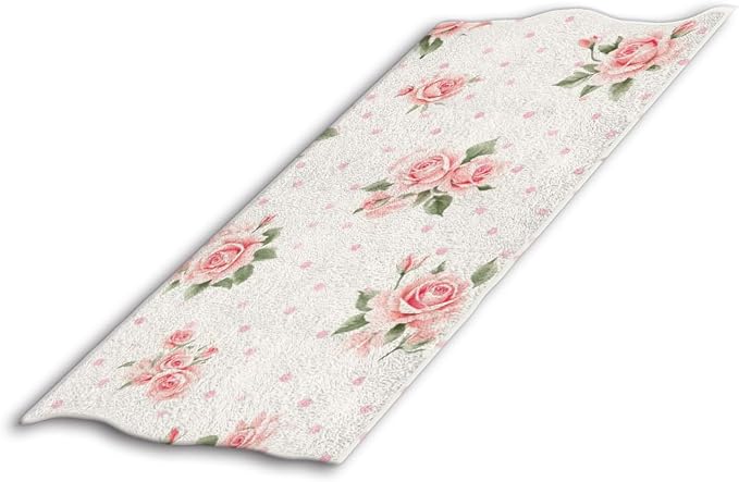 Pink Roses Floral Hand Towel Polka Dot Shabby Chic Cool Face Towels Suit Travel Sports Pool Swimming Bath Camping Spa Gym Yoga,15x30 Inch