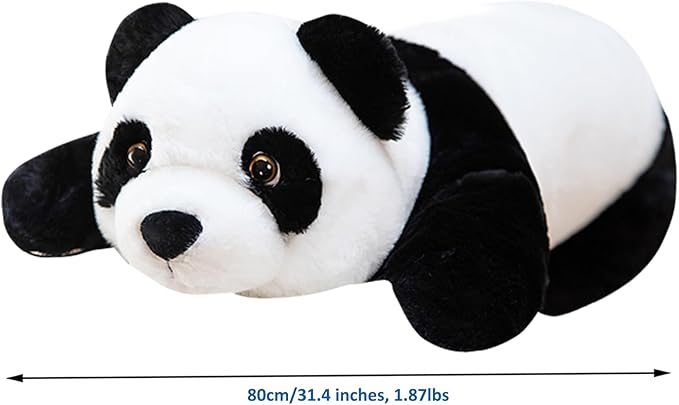 Weighted Stuffed Animals, 31.4" 1.87lbs Weighted Panda Plush Toy Cute Panda Weighted Plush Animals Pillow Gifts for Kids Adults