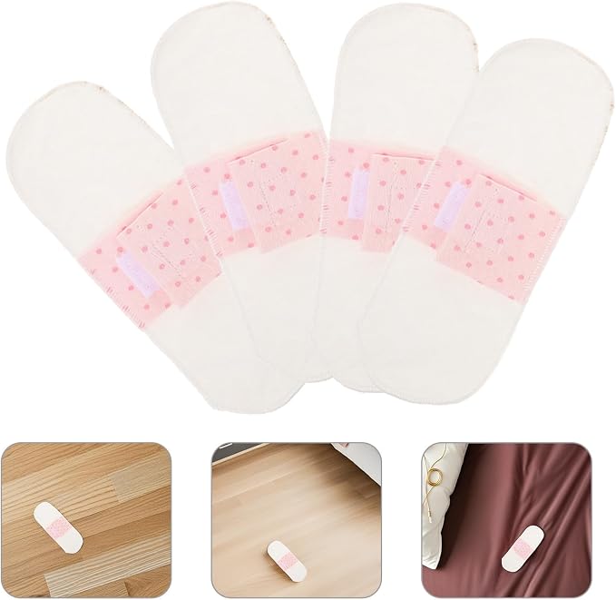 Reusable Menstrual Pads 5pcs Cotton Washable Panty Liners 21cm Waterproof Breathable Pads for Postpartum and Everyday Use Women