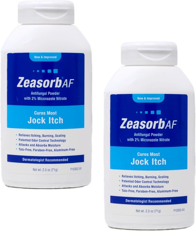Zeasorb Super Absorbent Antifungal Treatment Powder for Jock Itch, 2.5 Ounce (Pack of 2)
