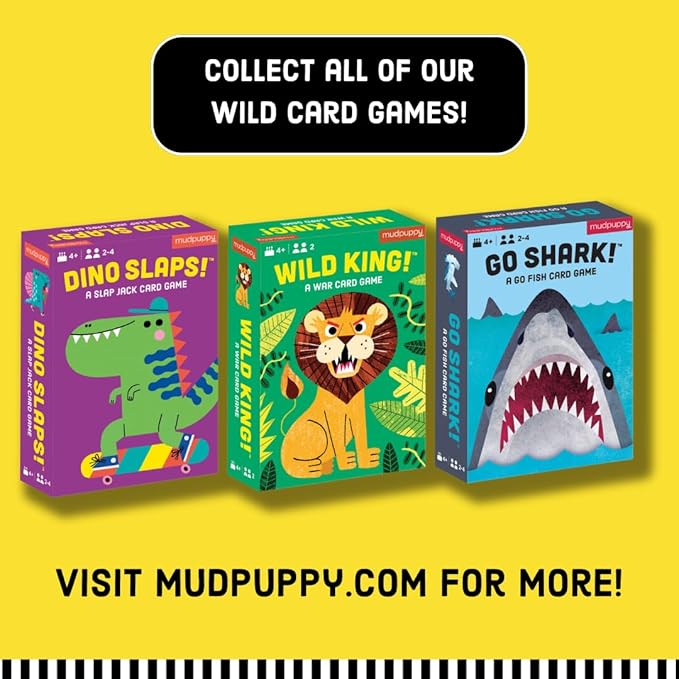 Mudpuppy Go Shark! โ Shark Version of Classic Kids Go Fish Card Game with Cute Illustrations of Sharks for Children Ages 4 and Up, 2-4 Players