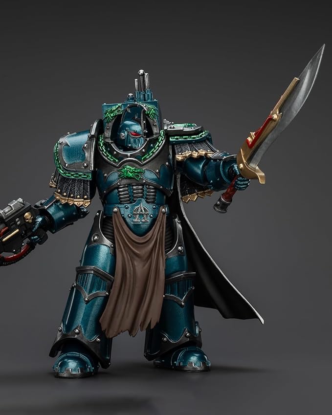 JoyToy 40K Genuine License 1:18 Action Figure, Alpha Legion Legion Praetor in Cataphractii Terminator Armour, 4.96 inch Collectible Action Figures Sets