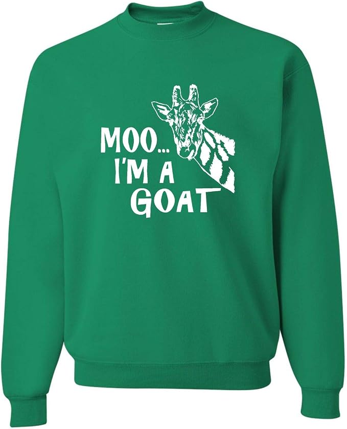 Go All Out Adult Moo I'm A Goat Funny Animal Sweatshirt Crewneck