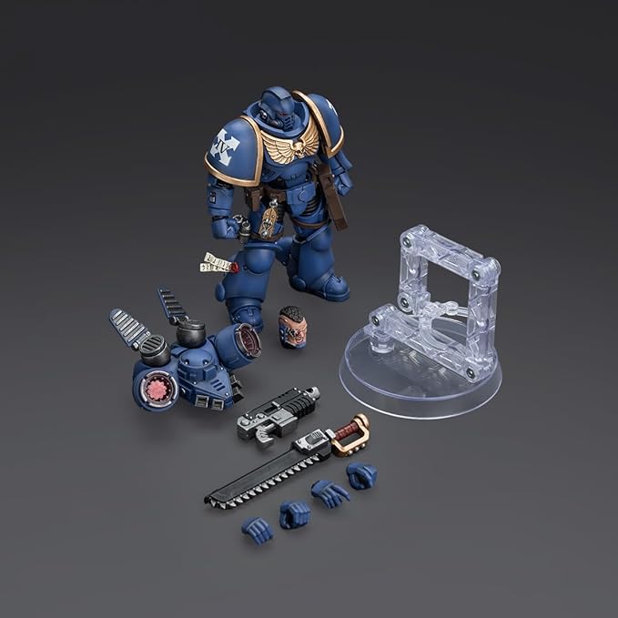 JOYTOY Warhammer 40,000 1/18 Action Figures Ultramarines Jump Pack Intercessors Intercessor 2 Collection Models Christmas Birthday Gifts