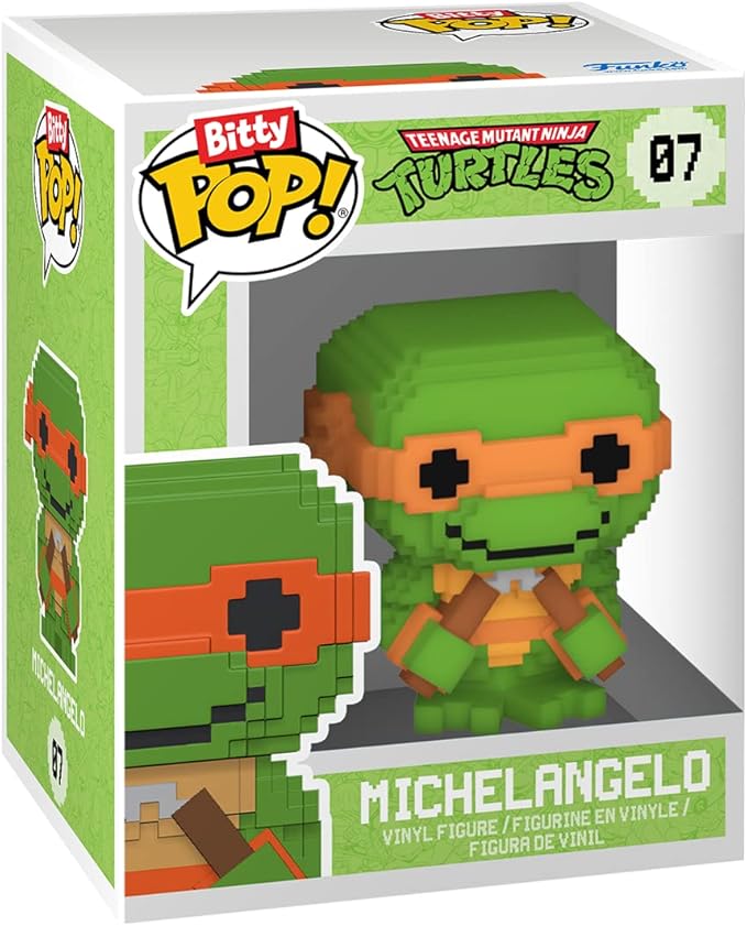 Funko Bitty POP! Teenage Mutant Ninja Turtles (TMNT) - Shredder, 4-Pack - 8-Bit Raphael, 8-Bit Donatello, 8-Bit Leonardo and A Surprise Mystery Mini Figure - 0.9 Inch (2.2 Cm) Collectable - Gift Idea
