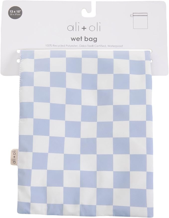 Ali+Oli Wet Dry Bag, Dual Compartment, Water Resistant, Baby Gear | Swimwear storage, Stroller attachment, Daycare essentials, Clothing separation, Travel organization, Reusable