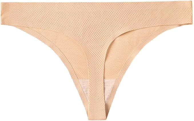 voenxe Seamless Women Underwear Thongs,No Show Ladies Thong,No Line Workout Breathable Comfortable Panties,Soft Undies,5-Pack