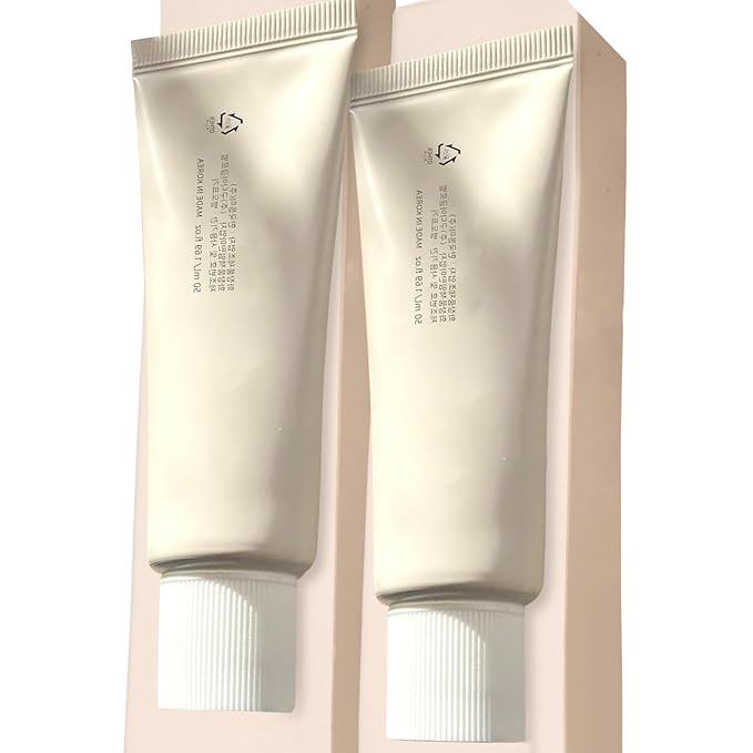 2PCS Relief Sun Organic sunscreen SPF50, Korean Skin Care Solution for All Skin Types, ++++PA++++ Rice and Probiotics, 50ml Nourishing Skin Protection and UV Defens