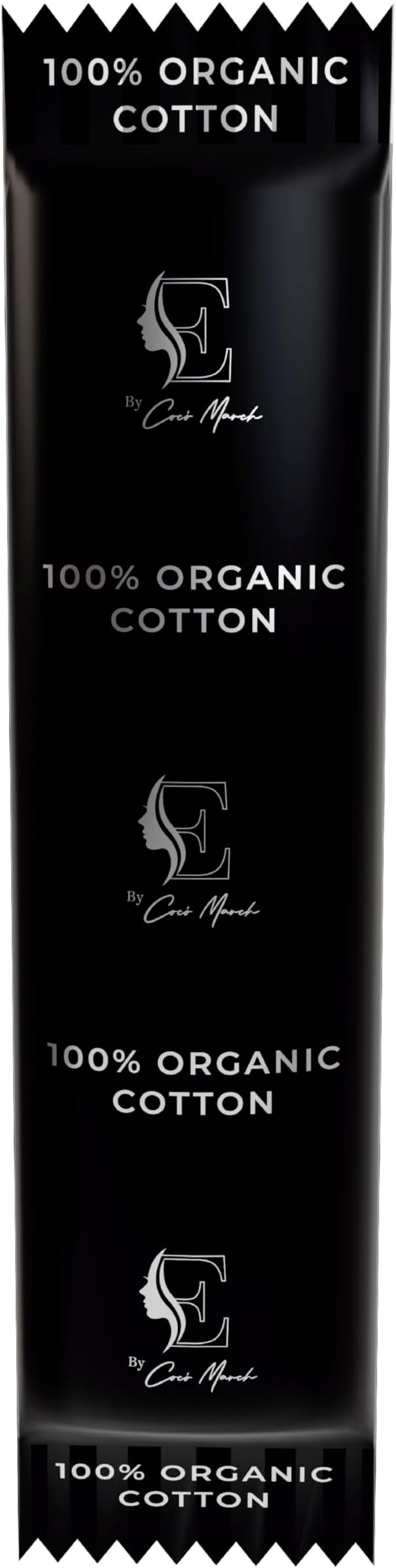 Elixir by Cocó March Organic Cotton Tampons for Women – Certified Organic, Hypoallergenic, Biodegradable Tube, Pull Cord, Sewing Thread, No Harsh Chemicals, High Absorption – Regular 16 Count