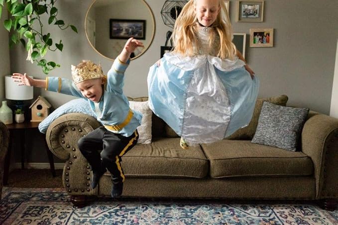 Cinderella Princess Dress Costume with Headband, Necklace, and White Glove Accessories Medium Age 3-5