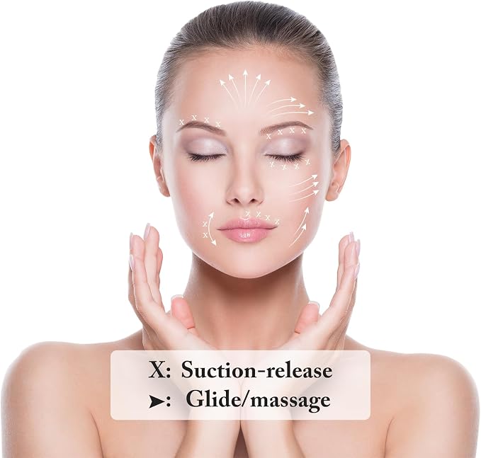 BBTO 4 Pcs Glass Facial Cupping Set Silicone Vacuum Suction Massage Cups Skin Tightening Therapy for Face Body Eyes Back Shoulder Pain(Grey)