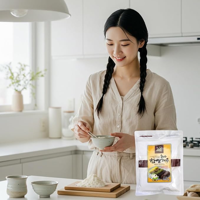 Premium Korean Sweet Rice Flour 100% Glutinous Rice Flour Sweet Rice Powder 찹쌀가루 300g