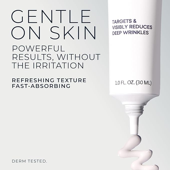 RoC Retinol Correxion Wrinkle Filler for Deep Wrinkles with Hyaluronic Acid & Retinol, Skin Care for Women and Men, 1 Fl Oz (Packaging May Vary)