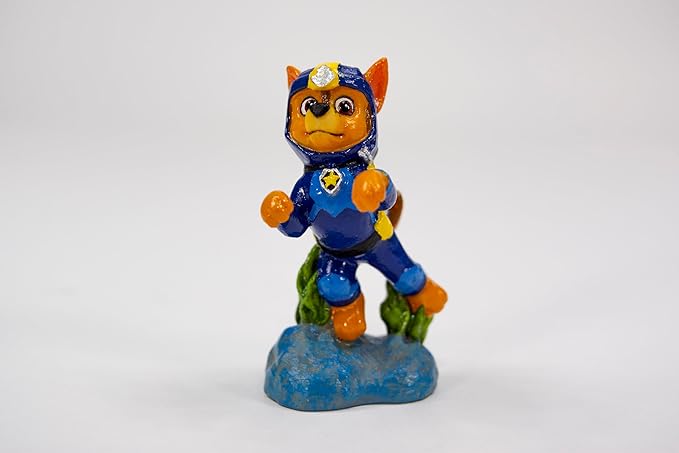 Penn-Plax Officially Licensed Paw Patrol Aquarium Ornament – Chase – Mini Size