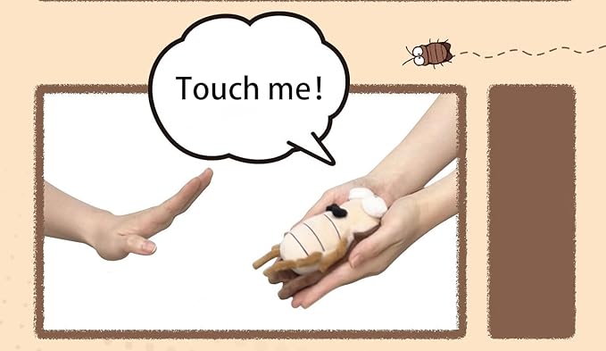 4Inches Evil Cockroach Plushies Creative Animal Keychain Funny Spoof Kawaii Charm Decoration Gifts for Bag Car