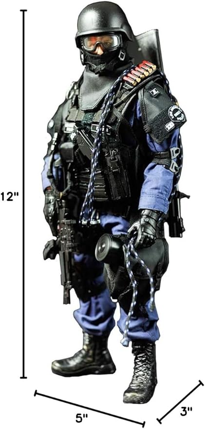 12inch Soldier Action Figure Model, 1/6 Scale Realistic Army Military Police Soldier Model Set with Accessories Collection Toys