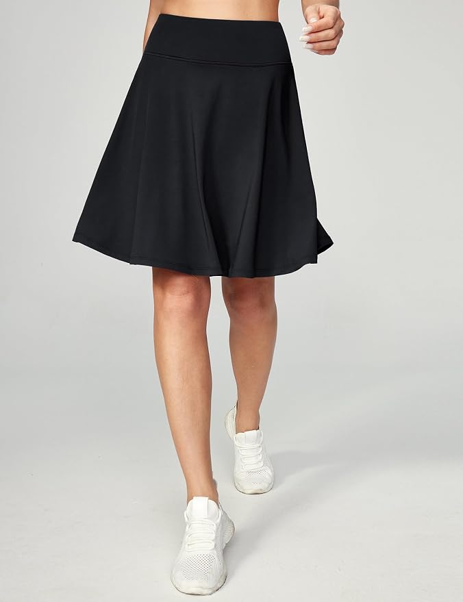 IUGA 20" Knee Length Skorts Skirts for Women with Pockets Tennis Skirt High Waisted Golf Skirts for Women Casual Athletic