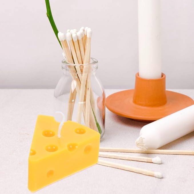 2pcs Cheese Shape Aromatherapy Candles with Fragrance Paraffin Wax Scented Decorative Candles for Party Home Relaxation Stress Relief Birthday and Festival Gift