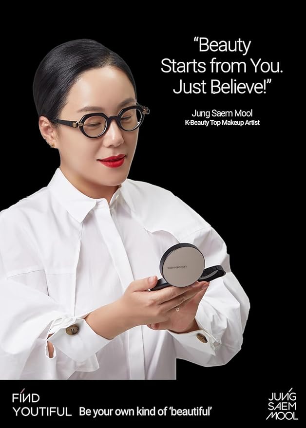 JUNG SAEM MOOL Essential Skin Nuder Cushion Refill | Natural Finish, Buildable Coverage Cushion Foundation by Korean Makeup Artist (Refill Only, 0.49 Fl Oz, SPF 50), 06 Pink Light
