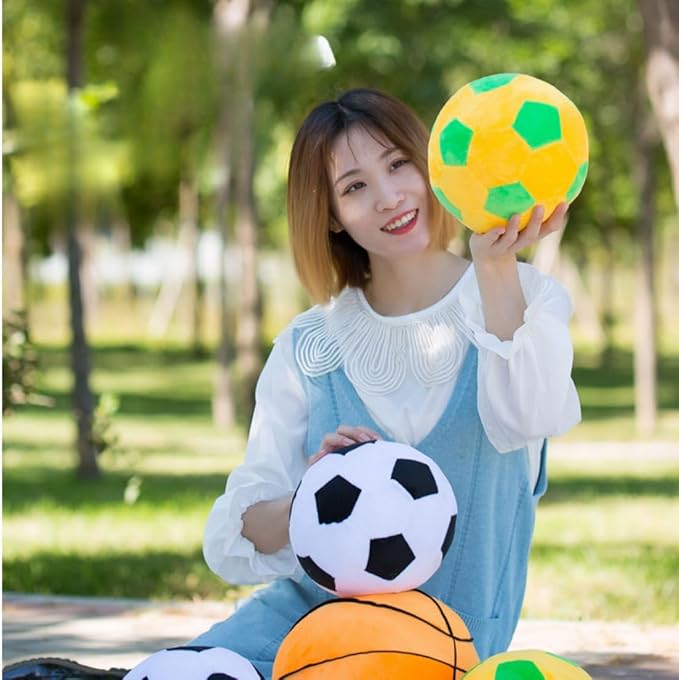 Basketball Sports Pillow Fluffy Soft Throw Pillow Toy ,9" Orbicular Durable Sport Basketball Plush Toys,Plush Pillow Toys Gift for Kids Boy Girls Children Room Decoration