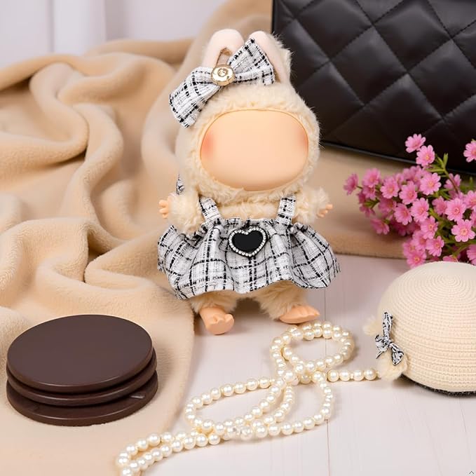 Doll Clothes Set for 6.7-inch/5.9-inch Dolls - Luxury Chic High-End Fashion Outfit with Suitable Accessories, Ladylike Elegance White (No Dolls)