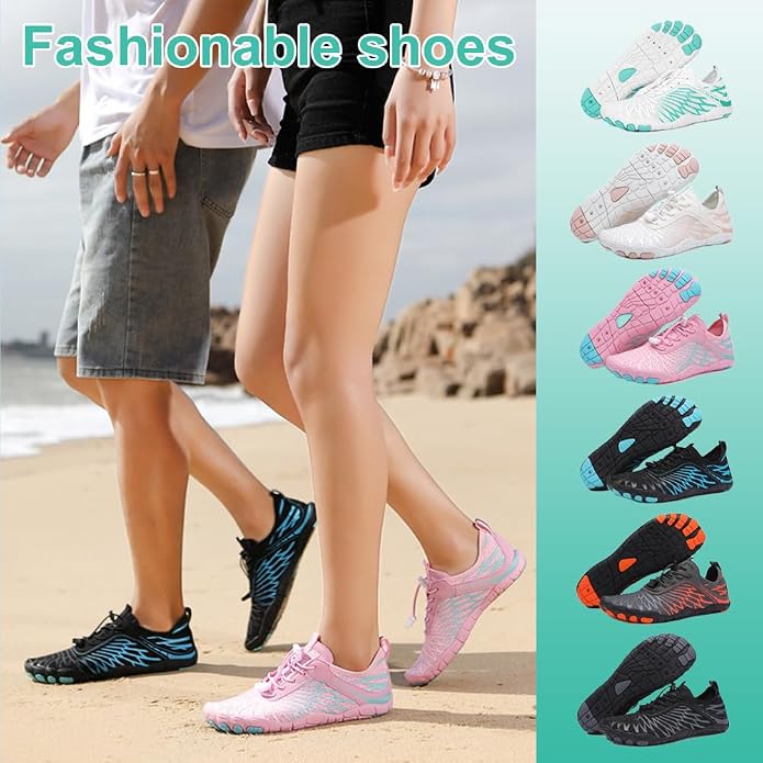 ELETON Barefoot Shoes Women Men Footwear, Wide Toe Box Hiking Zero Drop Non-Slip Quick-Dry River Boat Pool Beach Water Shoes, Lightweight Swimming Running Walking Sneakers Unisex