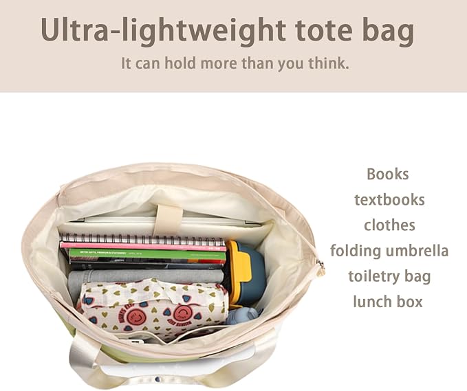 Tote Bag for Women,Lightweight Durable Puffy Yoga Mat Bag with Compartments,Shoulder Handbag for Work, Travel, Gym