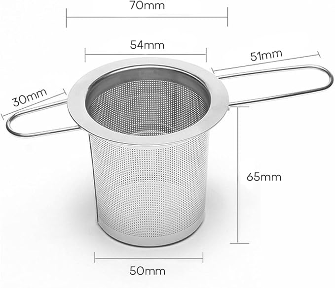 Tea Infuser,Stainless Steel Tea Steeper Fine Mesh Filters, Large Capacity Tea Strainer With Folding Handle And Lid,Hanging On Teapots Mugs Cups To Steep Loose Leaf Tea And Coffee(1 Piece,Silver)
