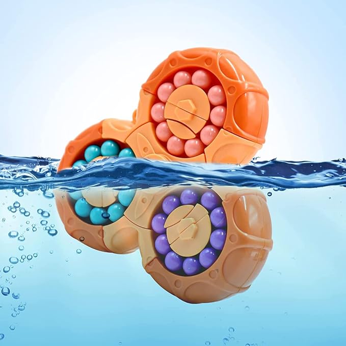 Magic Bean Rotating Cube, Rotating Finger Fidget Puzzle Toy,Boys Girl Handheld Spinner Stress Anxiety Relief Ball Game Sensory Toys,Gift for Kids Ages 3 Above Christmas Birthday Easter