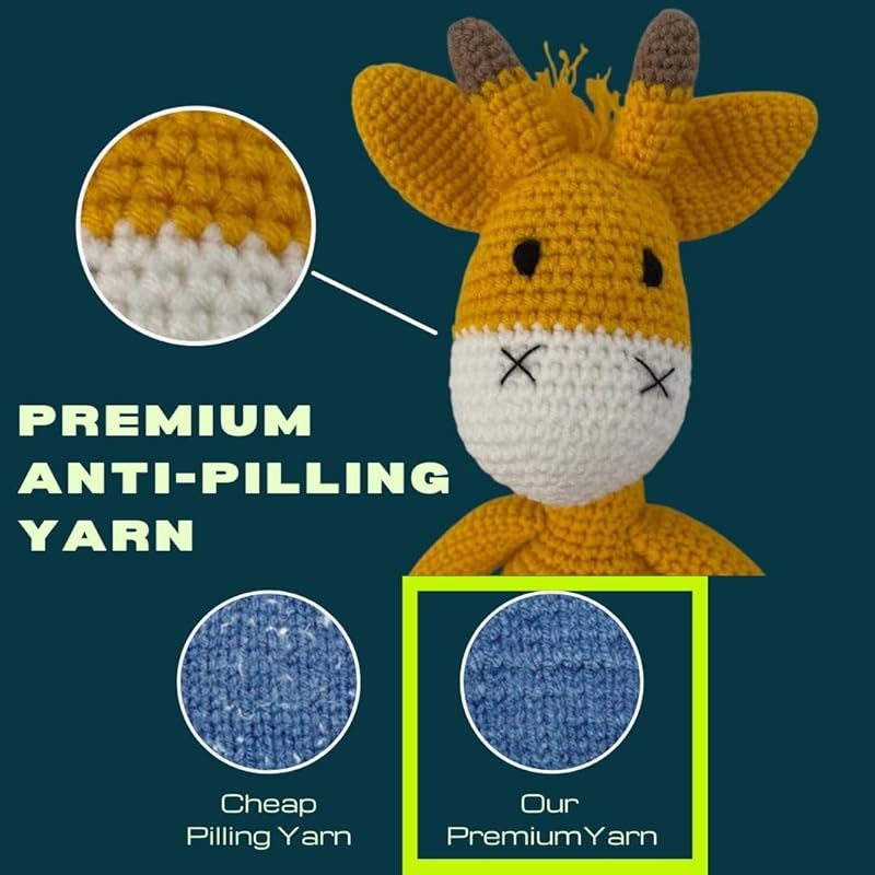 Uzun the Giraffe, 15-inch Crochet Stuffed Animal Plush
