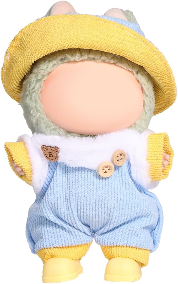AICase for 17cm Doll Clothes/Outfit,Clothes Set for 17cm Bubu,3 Piece Set Hat Clothing for BUBU, Boys and Girls Stylish Adorable Accessories (C_Style)