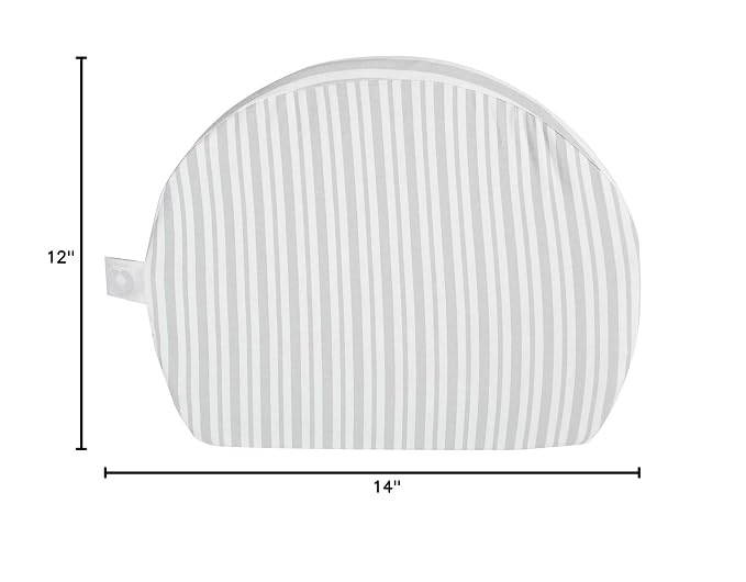 Boppy Wedge Pregnancy Pillow - Compact Support Wedge Maternity Pillow for Back, Knees, Pelvic Floor at Home, Office & Travel with Washable Knit Cover - Gray Modern Stripe