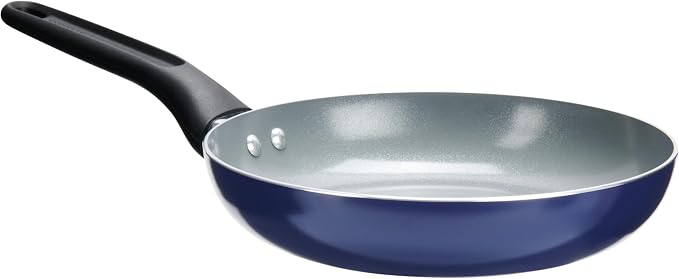 GoodCook Basics Fry Pan Ceramic Nonstick Aluminum Construction for Even Heating Non-Toxic PTFE & PFOA Free, 8-Inch, Blue