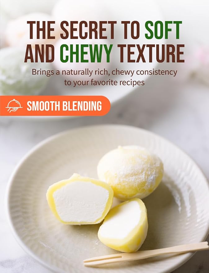 Nice Witch’s Organic Glutinous Rice Flour, 100% Sticky rice flour, Organic Sweet Rice Flour for Mochi, Rice Cakes & Baking, Product of Korea, 10.58 oz (300 g) 찹쌀가루