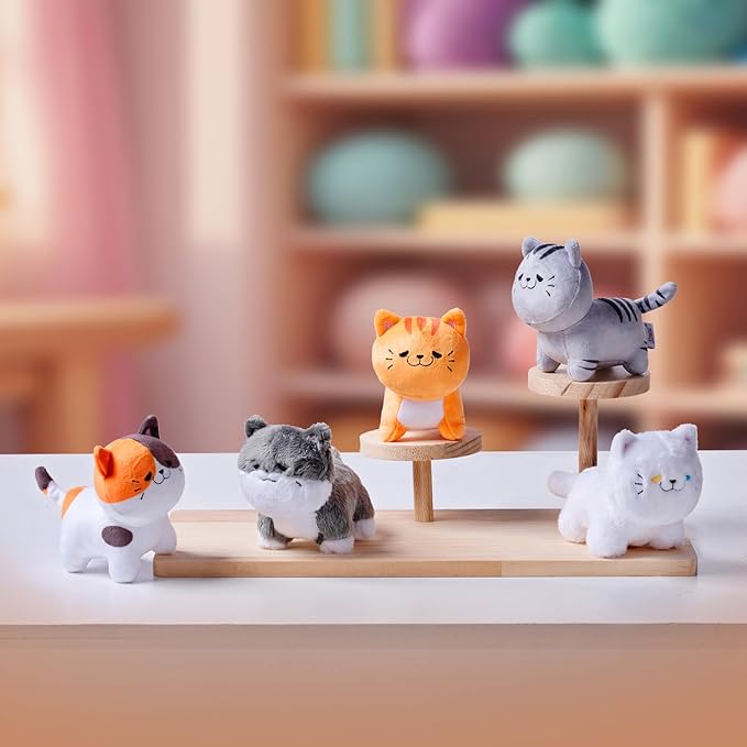 Cat Blind Box Figures,Cute Plush Blind Box,Random Design Action Figures Collectible Toys Home Decorations, Holiday Birthday Gifts,Single Box
